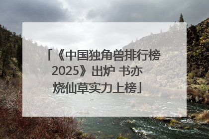 《中国独角兽排行榜2025》出炉 书亦烧仙草实力上榜