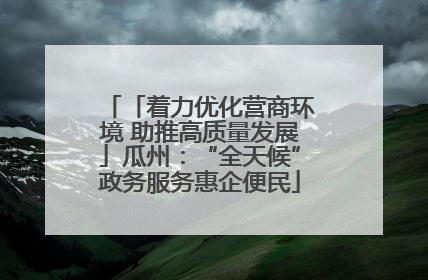「着力优化营商环境 助推高质量发展」瓜州：“全天候”政务服务惠企便民