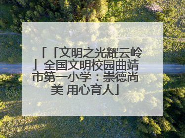 「文明之光耀云岭」全国文明校园曲靖市第一小学：崇德尚美 用心育人