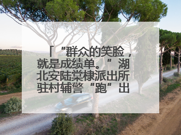 “群众的笑脸，就是成绩单。”湖北安陆棠棣派出所驻村辅警“跑”出幸福加速度