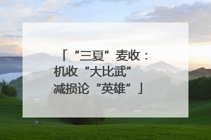 “三夏”麦收：机收“大比武” 减损论“英雄”