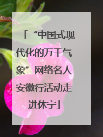 “中国式现代化的万千气象”网络名人安徽行活动走进休宁