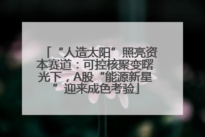 “人造太阳”照亮资本赛道：可控核聚变曙光下，A股“能源新星”迎来成色考验