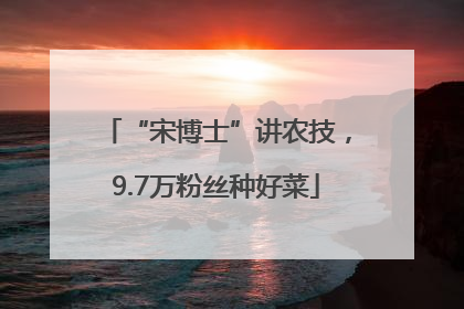 “宋博士”讲农技，9.7万粉丝种好菜