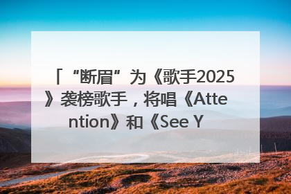 “断眉”为《歌手2025》袭榜歌手，将唱《Attention》和《See You Again》