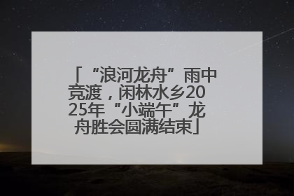 “浪河龙舟”雨中竞渡，闲林水乡2025年“小端午”龙舟胜会圆满结束