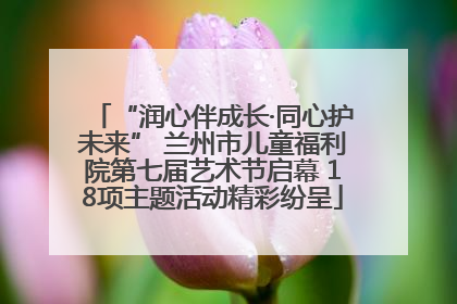 “润心伴成长·同心护未来” 兰州市儿童福利院第七届艺术节启幕 18项主题活动精彩纷呈