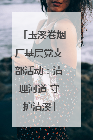 玉溪卷烟厂基层党支部活动：清理河道 守护清溪