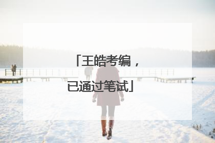 王皓考编，已通过笔试