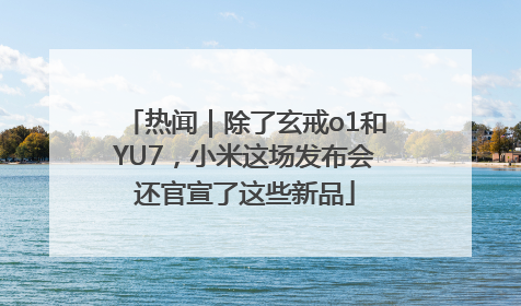 热闻｜除了玄戒o1和YU7，小米这场发布会还官宣了这些新品