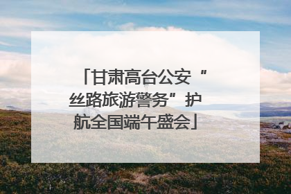 甘肃高台公安“丝路旅游警务”护航全国端午盛会