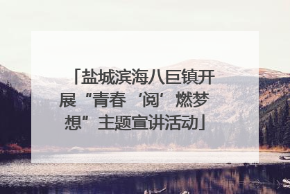 盐城滨海八巨镇开展“青春‘阅’燃梦想”主题宣讲活动