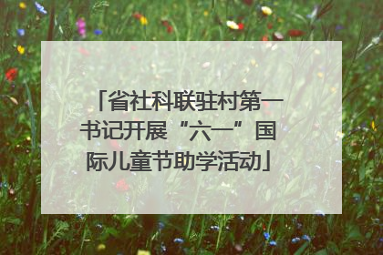 省社科联驻村第一书记开展“六一”国际儿童节助学活动