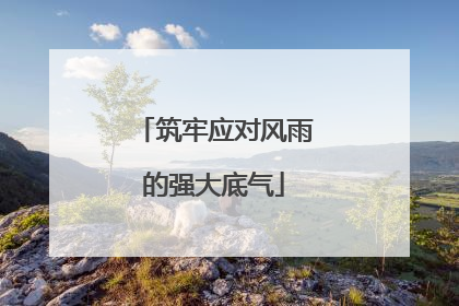筑牢应对风雨的强大底气