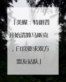 美媒：特朗普开始清算马斯克，白宫要求双方盟友站队