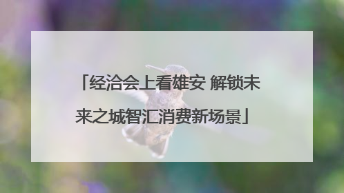 经洽会上看雄安 解锁未来之城智汇消费新场景