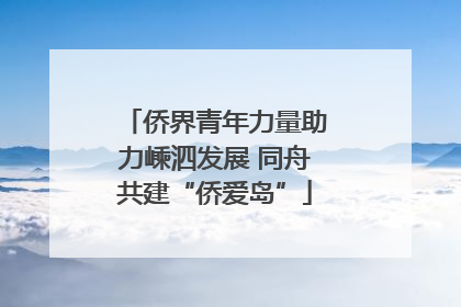 侨界青年力量助力嵊泗发展 同舟共建“侨爱岛”