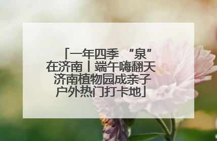 一年四季 “泉”在济南丨端午嗨翻天 济南植物园成亲子户外热门打卡地
