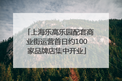 上海乐高乐园配套商业街运营首日约100家品牌店集中开业