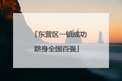 东营区一镇成功跻身全国百强