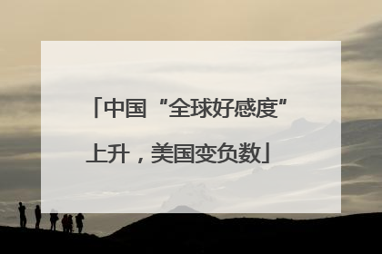 中国“全球好感度”上升，美国变负数