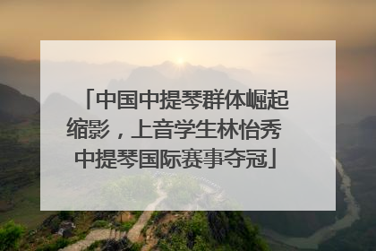 中国中提琴群体崛起缩影，上音学生林怡秀中提琴国际赛事夺冠