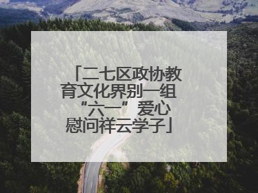 二七区政协教育文化界别一组 “六一”爱心慰问祥云学子