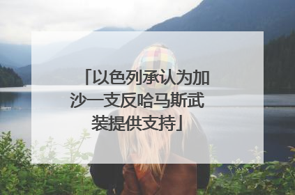 以色列承认为加沙一支反哈马斯武装提供支持