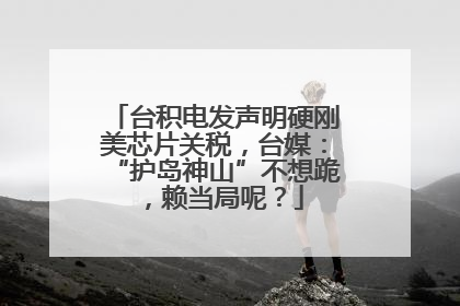 台积电发声明硬刚美芯片关税，台媒：“护岛神山”不想跪，赖当局呢？