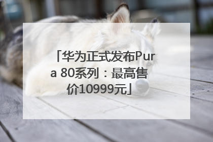 华为正式发布Pura 80系列：最高售价10999元