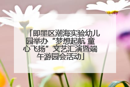 即墨区潮海实验幼儿园举办“梦想起航 童心飞扬”文艺汇演暨端午游园会活动