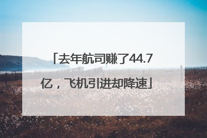 去年航司赚了44.7亿，飞机引进却降速