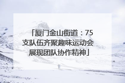 厦门金山街道：75支队伍齐聚趣味运动会 展现团队协作精神