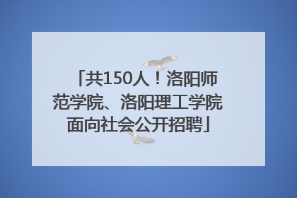 共150人！洛阳师范学院、洛阳理工学院面向社会公开招聘