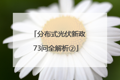 分布式光伏新政73问全解析②