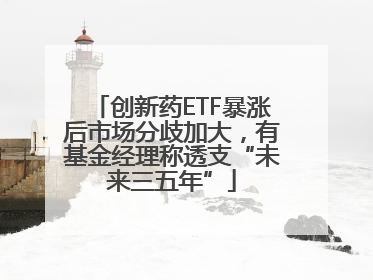 创新药ETF暴涨后市场分歧加大，有基金经理称透支“未来三五年”