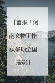 喜报！河南文物工作获多项全国表彰