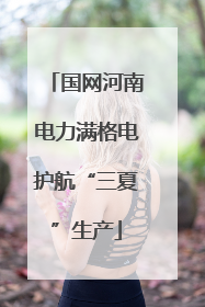 国网河南电力满格电护航“三夏”生产