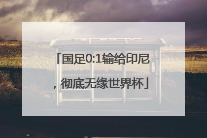 国足0:1输给印尼，彻底无缘世界杯