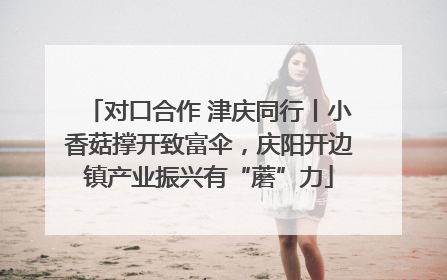 对口合作 津庆同行丨小香菇撑开致富伞，庆阳开边镇产业振兴有“蘑”力