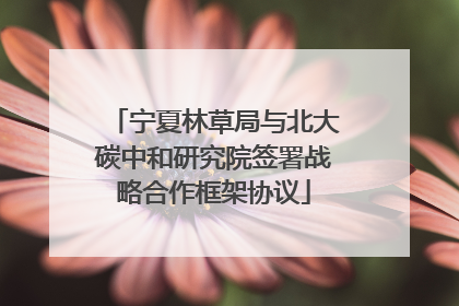 宁夏林草局与北大碳中和研究院签署战略合作框架协议