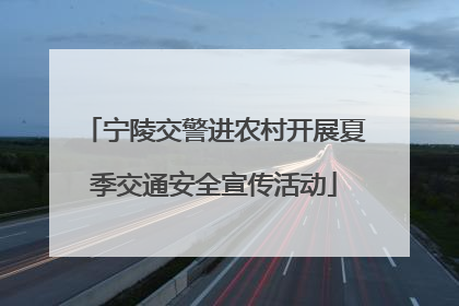 宁陵交警进农村开展夏季交通安全宣传活动