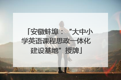 安徽蚌埠：“大中小学英语课程思政一体化建设基地”授牌