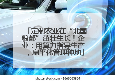 定制农业在“北国粮都”茁壮生长！企业：用算力指导生产，扁平化管理种地