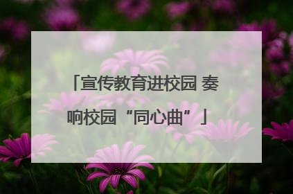 宣传教育进校园 奏响校园“同心曲”