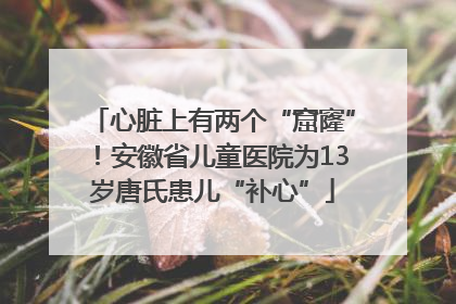 心脏上有两个“窟窿”！安徽省儿童医院为13岁唐氏患儿“补心”