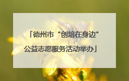德州市“创培在身边”公益志愿服务活动举办