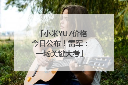 小米YU7价格今日公布！雷军：一场关键大考