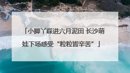 小脚丫踩进六月泥田 长沙萌娃下场感受“粒粒皆辛苦”