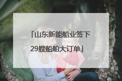 山东新能船业签下29艘船舶大订单